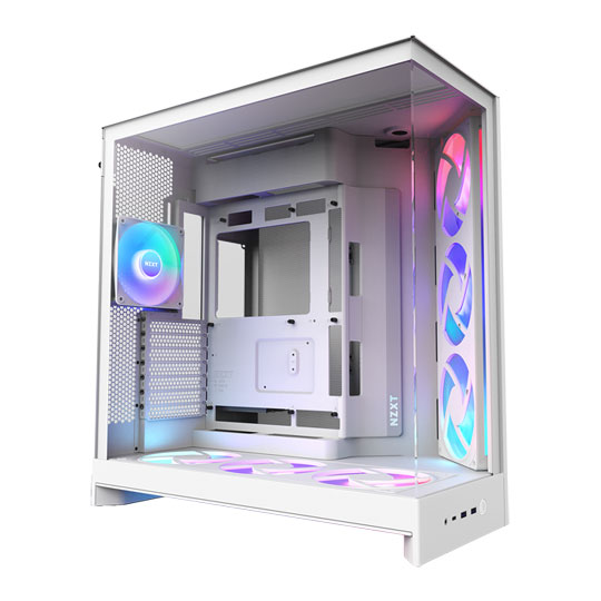 NZXT H9 Flow RGB (2025) Tempered Glass Dual Chamber Mid Tower with 2x F420 RGB Core and Hub Black