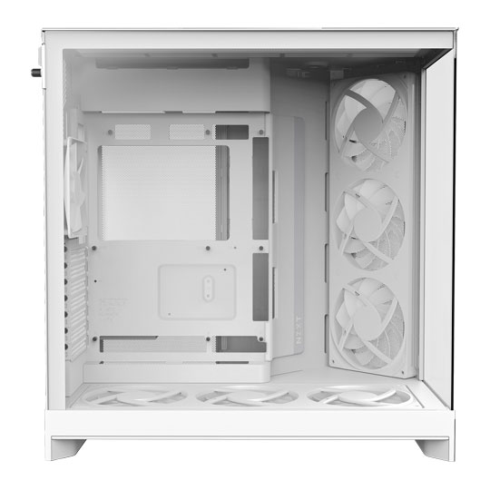 NZXT H9 Flow RGB (2025) Tempered Glass Dual Chamber Mid Tower with 2x F420 RGB Core and Hub Black