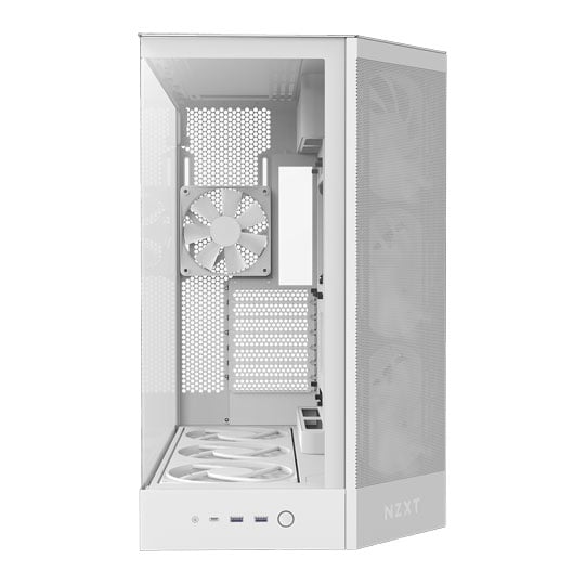 NZXT H9 Flow RGB (2025) Tempered Glass Dual Chamber Mid Tower with 2x F420 RGB Core and Hub Black : image 3