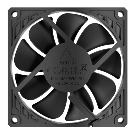 Arctic P8 Slim PWM PST Black 80mm Pressure Optimised PWM Fan : image 4