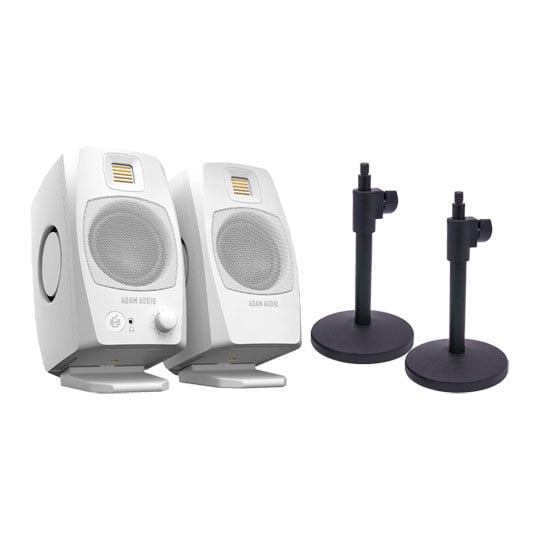 ADAM Audio D3V Desktop Monitor System - White + Stands