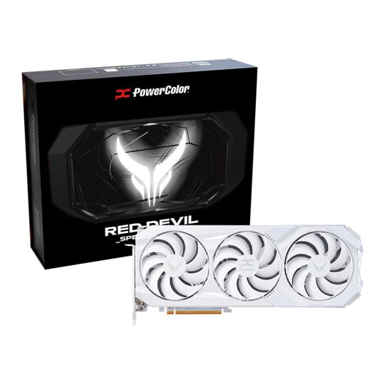 PowerColor AMD Radeon RX 9070 XT RED DEVIL Spectral White 16GB GDDR6 Graphics Card
