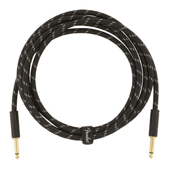 Fender Deluxe Series Instrument Cable, Straight/Straight, Black Tweed (10 ft) : image 3