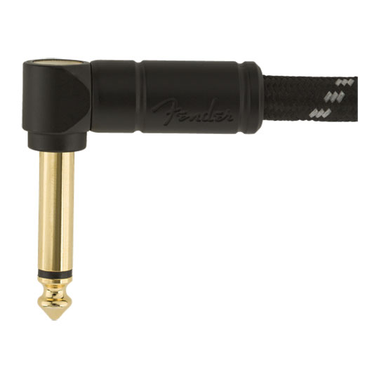 Fender Deluxe Series Instrument Cable, Straight/Angle, Black Tweed (15 ft) : image 3