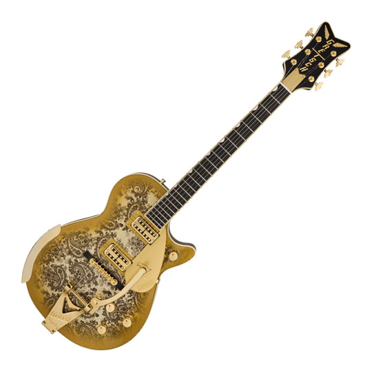 Gretsch G6134TG Limited Edition Paisley Penguin with String-Thru Bigsby (Gold Paisley)