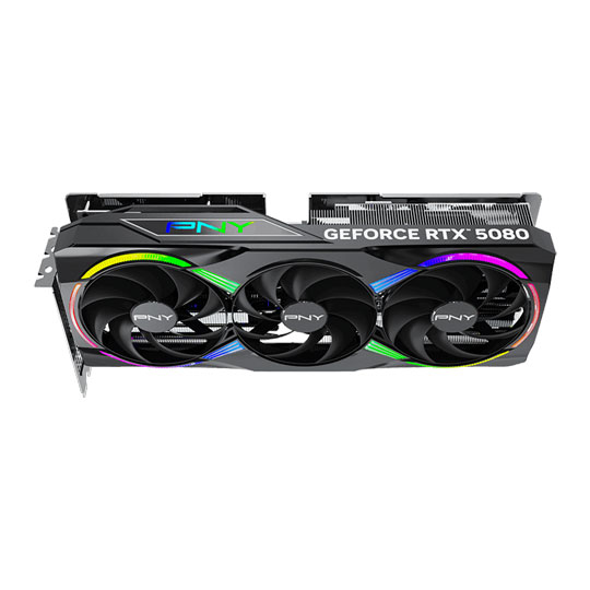 PNY NVIDIA GeForce RTX 5080 16GB ARGB Overclocked Triple Fan Blackwell Graphics Card : image 3