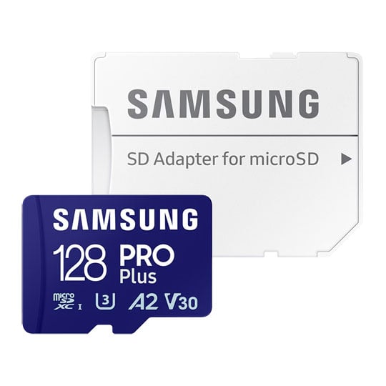 Samsung 128GB MicroSD PRO Plus Memory Card with SD Adapter