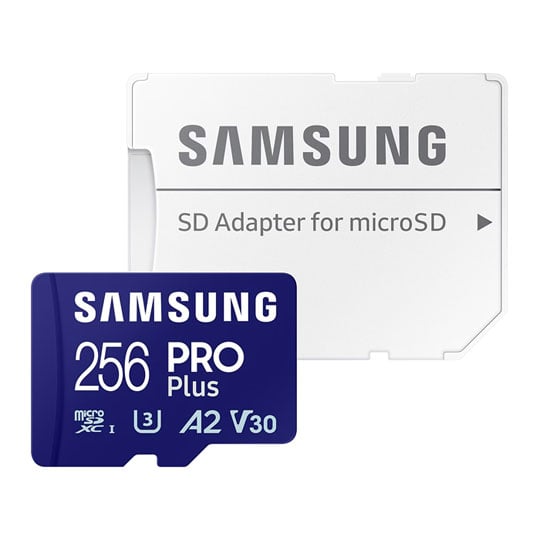 Samsung 256GB MicroSD PRO Plus Memory Card with SD Adapter