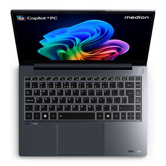 Medion SPRCHRGD 14 S1 14" WQXGA+ 2.8k 120Hz Snapdragon X Laptop : image 3