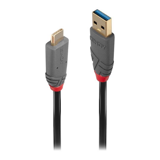 Lindy 2m USB 3.2 Type A to C Cable Anthra Line