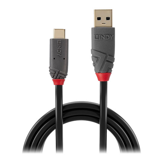 Lindy 2m USB 3.2 Type A to C Cable Anthra Line
