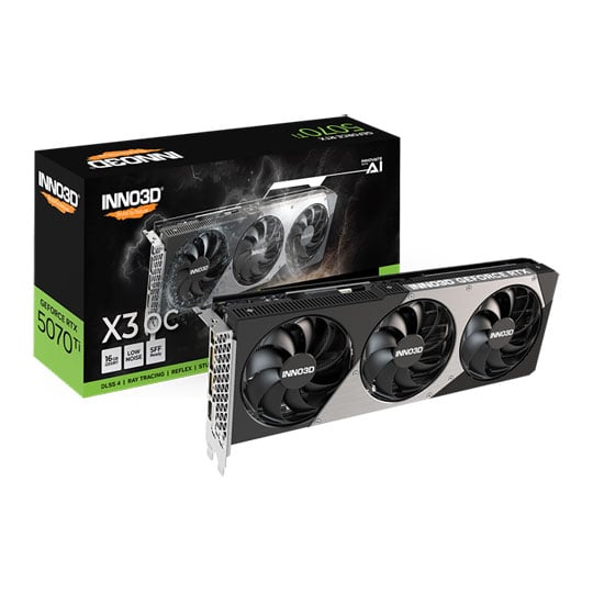 INNO3D NVIDIA GeForce RTX 5070 Ti X3 OC 16GB Blackwell Graphics Card