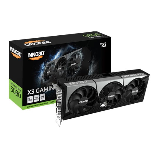 INNO3D NVIDIA GeForce RTX 5080 X3 GAMING OC 16GB Blackwell Graphics Card