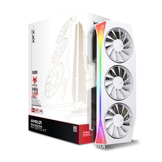 XFX Mercury AMD Radeon RX 9070 XT OC Gaming White 16GB Graphics Card XFX Mercury AMD Radeon RX 9070 XT OC Gaming White 16GB Graphics Card