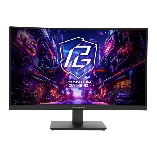 ASRock Phantom Gaming 27" PG27QRT1B QHD 180Hz FreeSync Curved Monitor