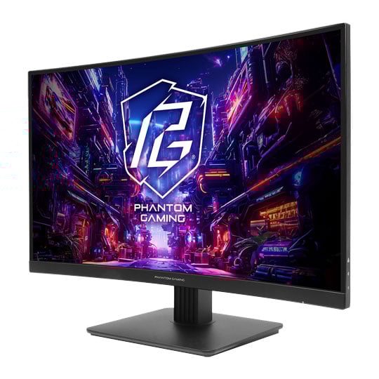 ASRock Phantom Gaming 27" PG27QRT1B QHD 180Hz FreeSync Curved Monitor