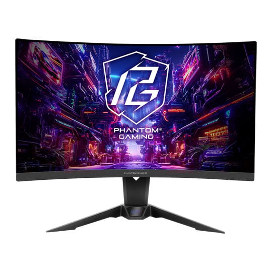 ASRock Phantom Gaming 27" PG27QRT2A QHD 180Hz FreeSync Curved Monitor