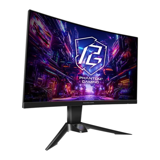 ASRock Phantom Gaming 27" PG27QRT2A QHD 180Hz FreeSync Curved Monitor