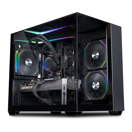 Gaming PC with NVIDIA RTX 5070 Ti and AMD Ryzen 7 9700X