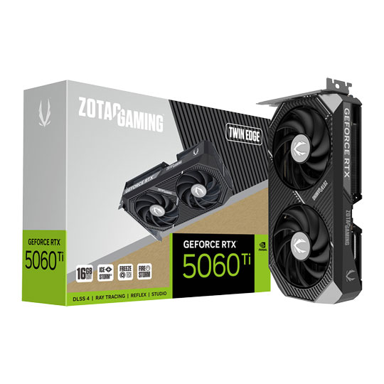 ZOTAC NVIDIA GeForce RTX 5060 Ti Twin Edge 16GB Blackwell Graphics Card