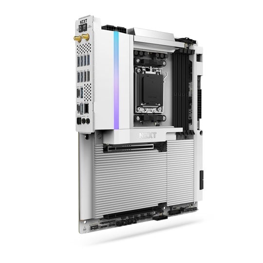 NZXT N9 AMD X870E Gaming Wi-Fi 7 PCIe 5.0 DDR5 White ATX Motherboard : image 3