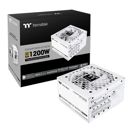 Thermaltake Toughpower GT Snow 1200W Modular ATX3.1 PSU / Power Supply