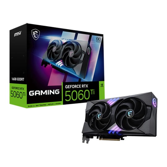 MSI NVIDIA GeForce RTX 5060 Ti 16GB GAMING OC Blackwell Graphics Card