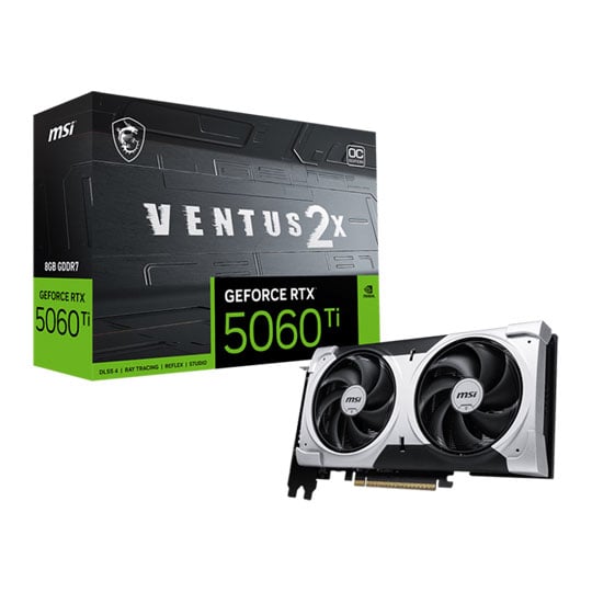 MSI NVIDIA GeForce RTX 5060 Ti 8GB VENTUS 2X OC PLUS Blackwell Graphics Card