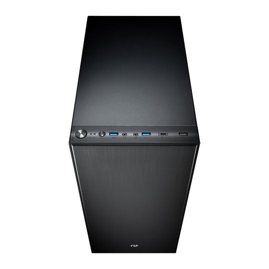 FSP CMT223S Silent ATX Mid Tower PC Gaming Case with 4x 120mm Fans Black : image 3