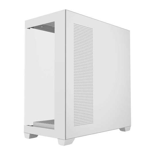 FSP M340 Tempered Glass Mid Tower PC Gaming Case with 4x 120mm ARGB Fans White