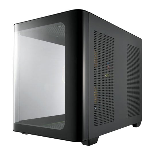FSP S380 ARGB Dual Chamber micro ATX Tempered Glass PC Gaming Case with 3x 120mm ARGB Fans Black : image 3