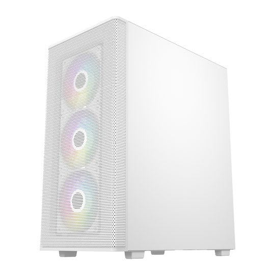 FSP M220 Tempered Glass Mid Tower PC Gaming Case with 4x 120mm ARGB Fans White : image 4
