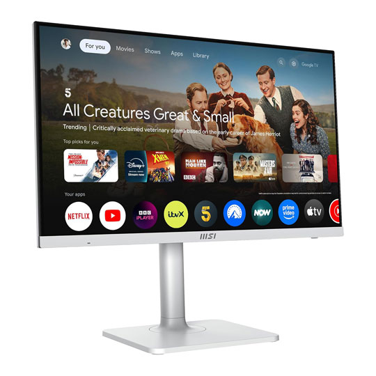 MSI Modern 27" MD272UPSW White 4K Adaptive Sync Google TV Smart Monitor : image 2