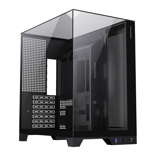GameMax Infinity Plus Black ATX Dual Chamber Mid Tower PC Gaming Case
