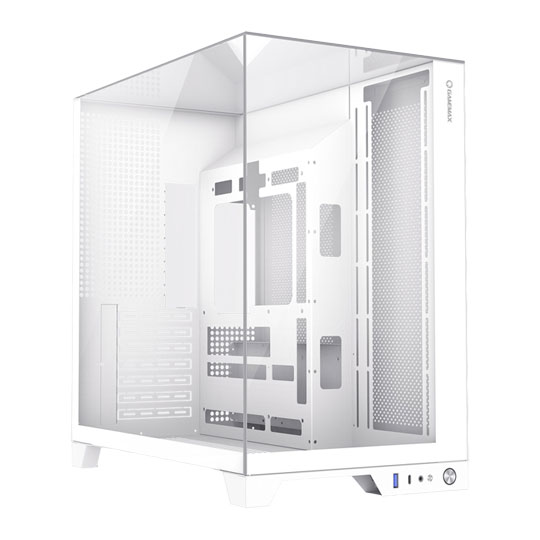 GameMax Infinity Plus White ATX Dual Chamber Mid Tower PC Gaming Case