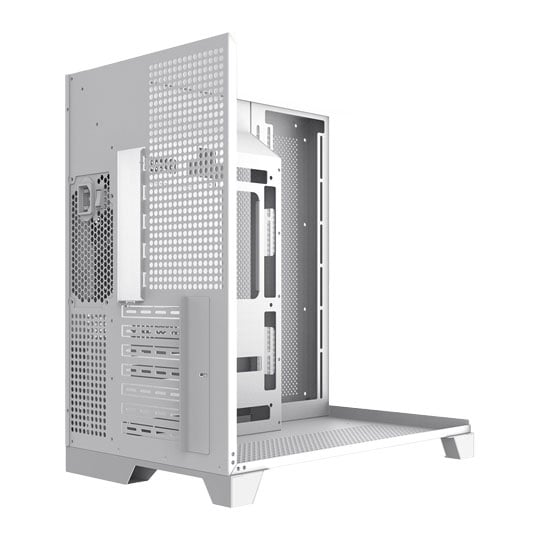 GameMax Infinity Plus White ATX Dual Chamber Mid Tower PC Gaming Case : image 4