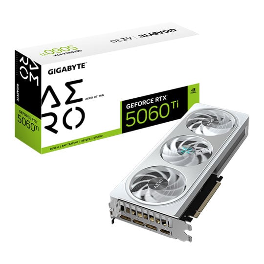 Gigabyte NVIDIA GeForce RTX 5060 Ti AERO OC 16GB Blackwell Graphics Card