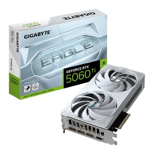 Gigabyte NVIDIA GeForce RTX 5060 Ti EAGLE OC ICE 16GB Blackwell Graphics Card