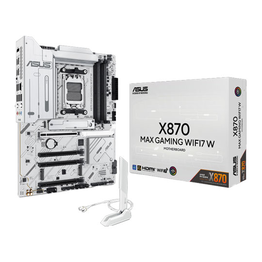 ASUS X870 MAX GAMING WIFI 7 W AM5 DDR5 PCIe 5.0 ATX Motherboard
