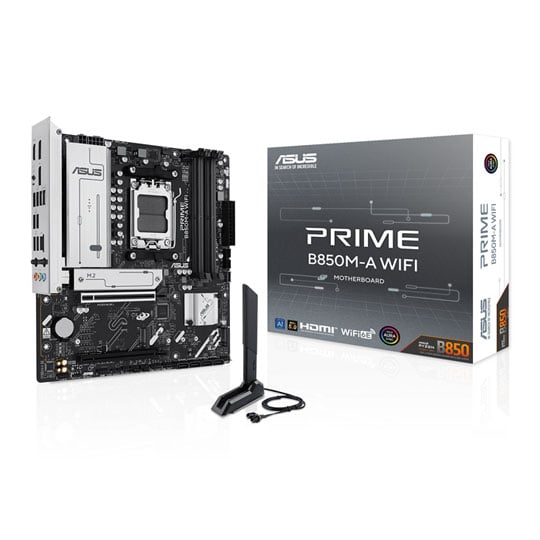 ASUS PRIME B850M-A WIFI AM5 DDR5 PCIe 5.0 mATX Motherboard