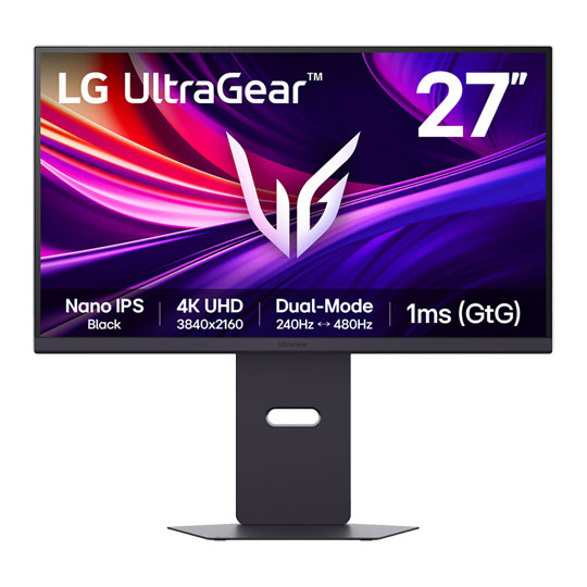 LG 27" 27GX850A-B 4K UHD 240Hz 1ms Nano IPS Black Adaptive Sync Gaming Monitor with Dual Mode