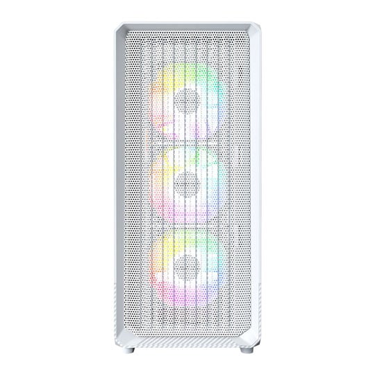 Montech X5 White Mid Tower PC Case with 4 x ARGB Fans : image 3