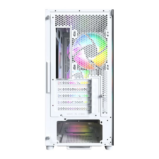 Montech X5M White microATX Case with 4 x ARGB Fans : image 4