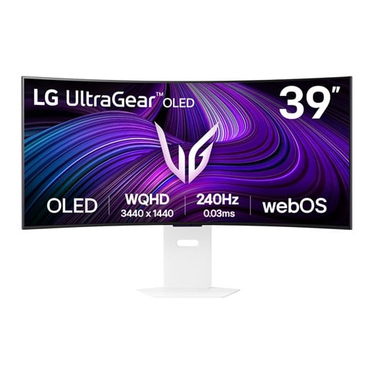 LG UltraGear 39" 39GX90SA-W WQHD 240Hz Curved FreeSync Premium OLED Gaming Monitor
