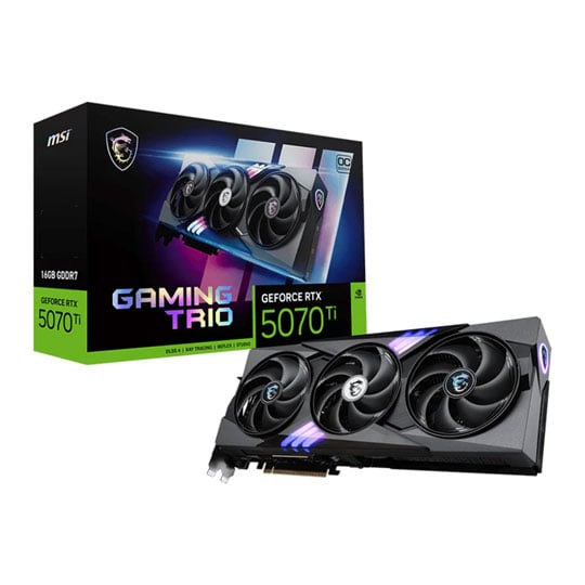 Refurbished MSI NVIDIA GeForce RTX 5070 Ti 16GB GAMING TRIO OC PLUS Blackwell Graphics Card