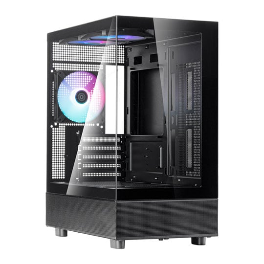 SilverStone Lucid 04 Tempered Glass Black Micro-ATX Case