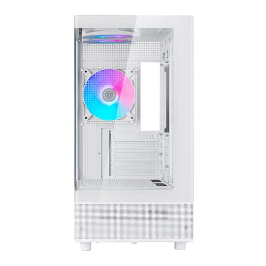 SilverStone Lucid 04 Tempered Glass White Micro-ATX Case : image 3