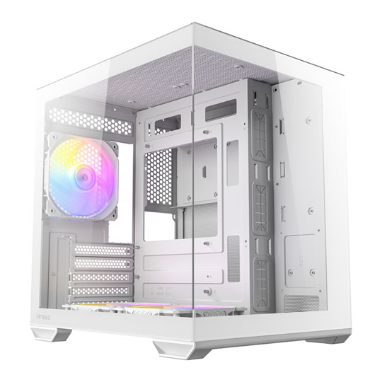 Antec CX60M ARGB Micro-ATX Mini Tower Tempered Glass White PC Gaming Case