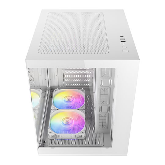 Antec CX60M ARGB Micro-ATX Mini Tower Tempered Glass White PC Gaming Case : image 3