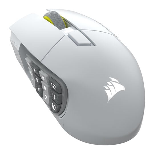CORSAIR Scimitar Elite Wireless SE Optical MOBA/MMO RGB Gaming Mouse - White